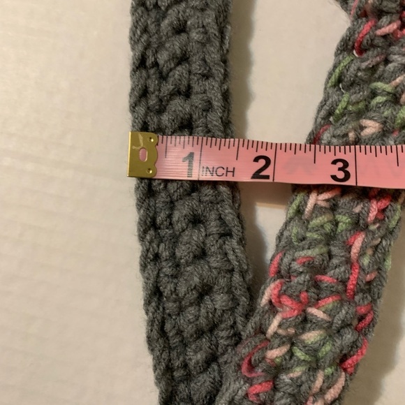 Shoulder Bag solid gray on one side mix Gray and pink on the other side - Picture 15 of 16